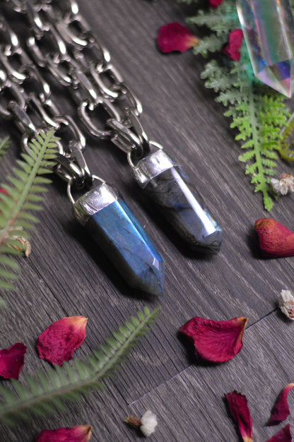 Labradorite Chunky Chain Necklace