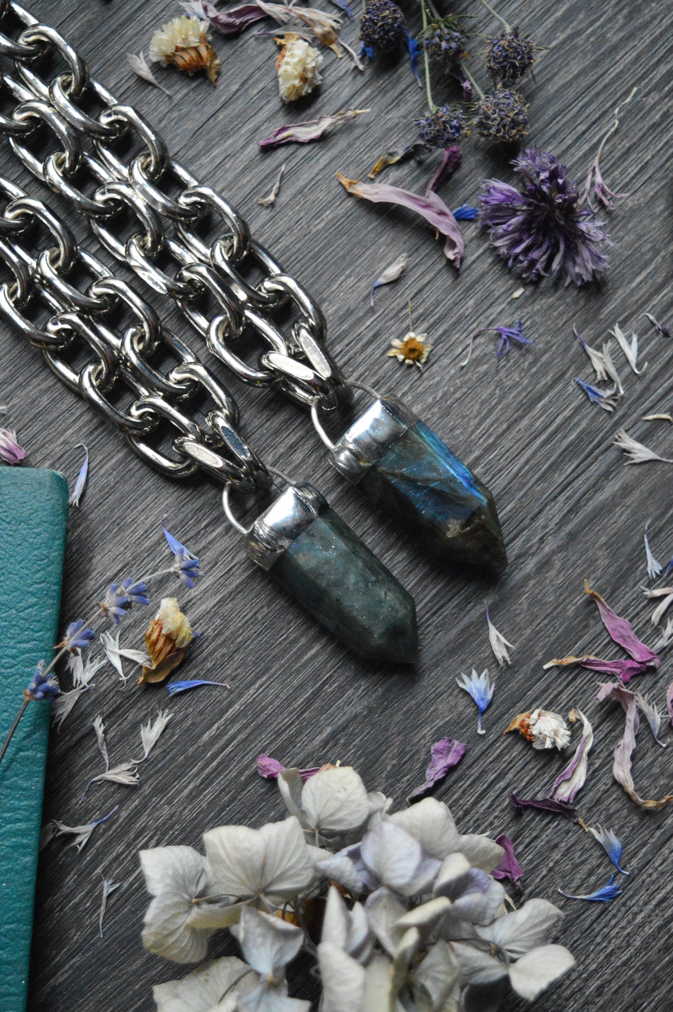 Labradorite Chunky Chain Necklace