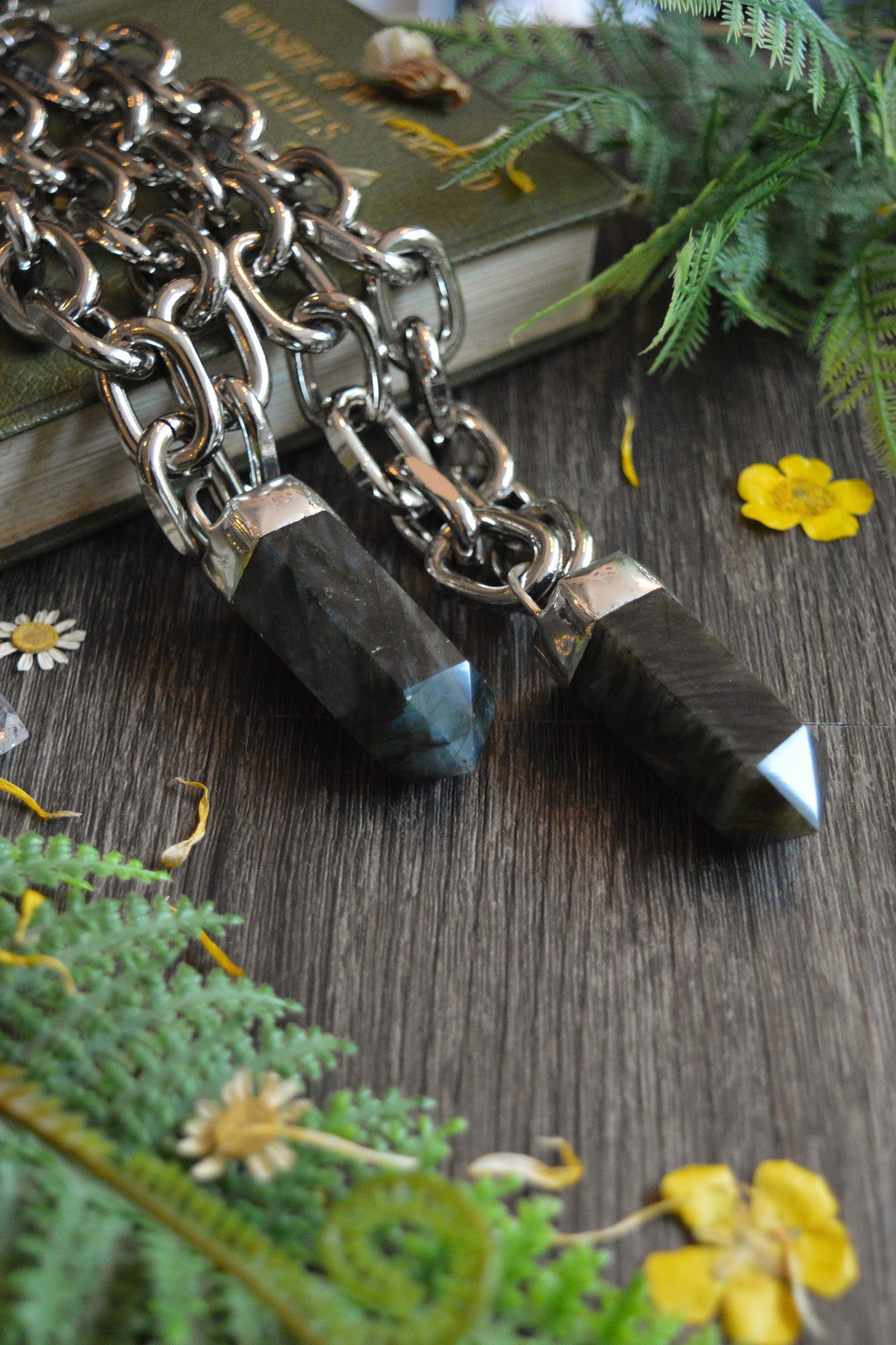 Labradorite Chunky Chain Necklace