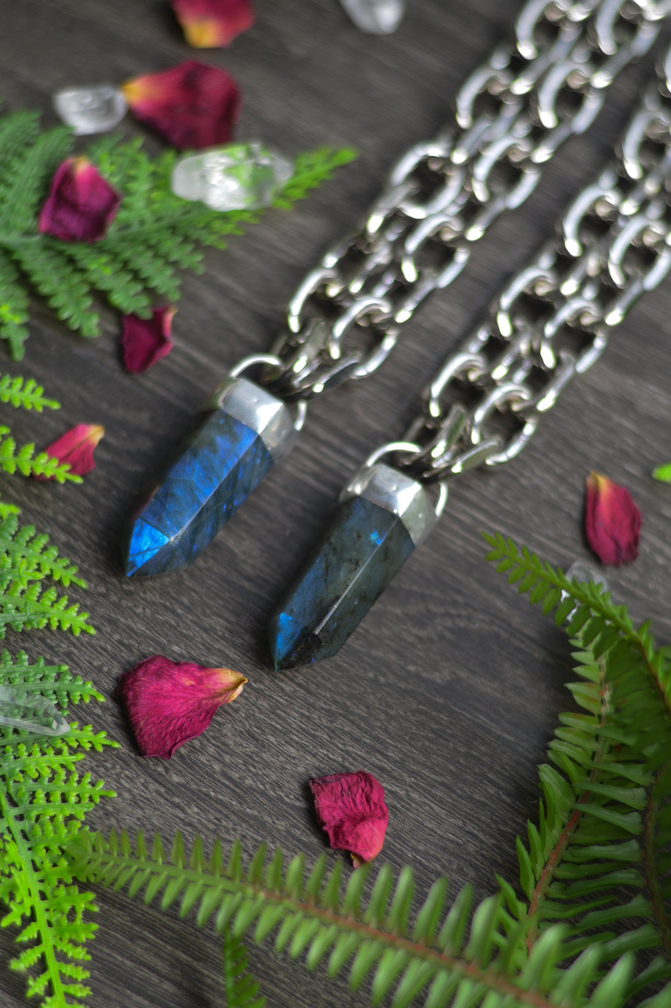 Labradorite Chunky Chain Necklace