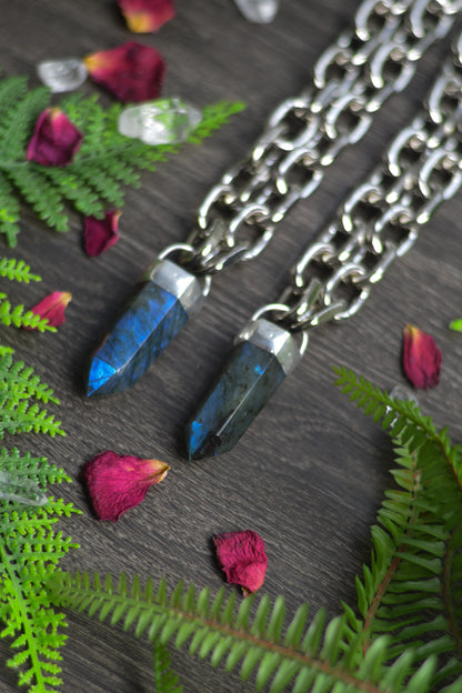 Labradorite Chunky Chain Necklace