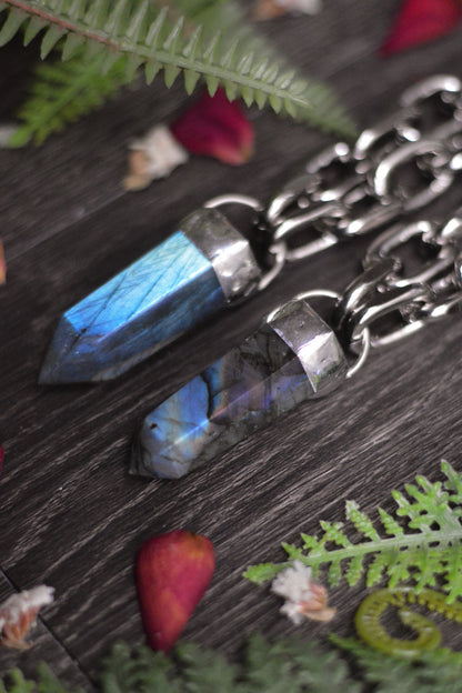 Labradorite Chunky Chain Necklace