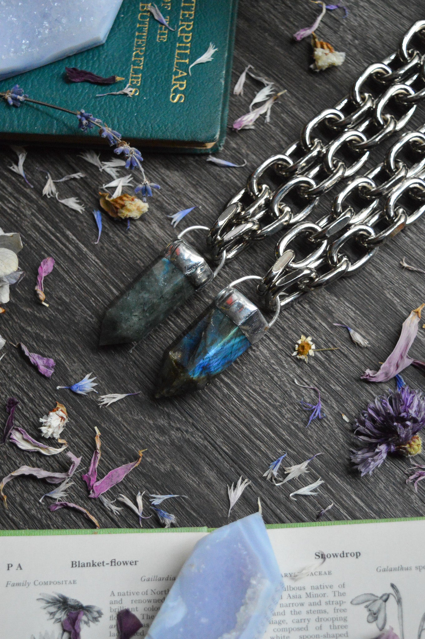 Labradorite Chunky Chain Necklace