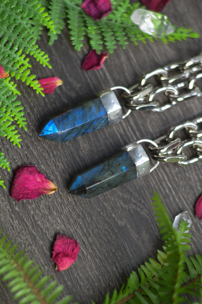 Labradorite Chunky Chain Necklace
