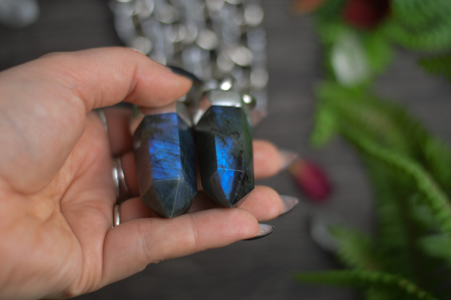 Labradorite Chunky Chain Necklace