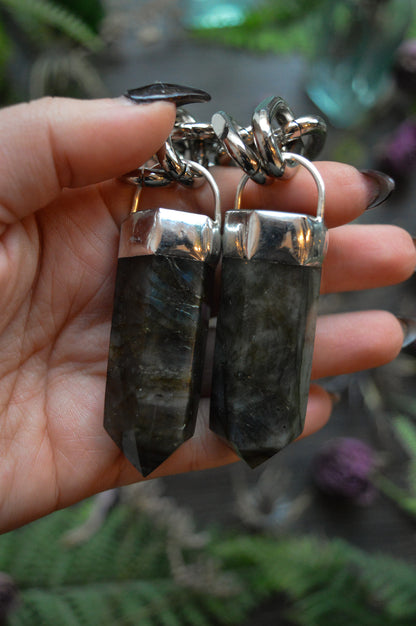 Labradorite Chunky Chain Necklace