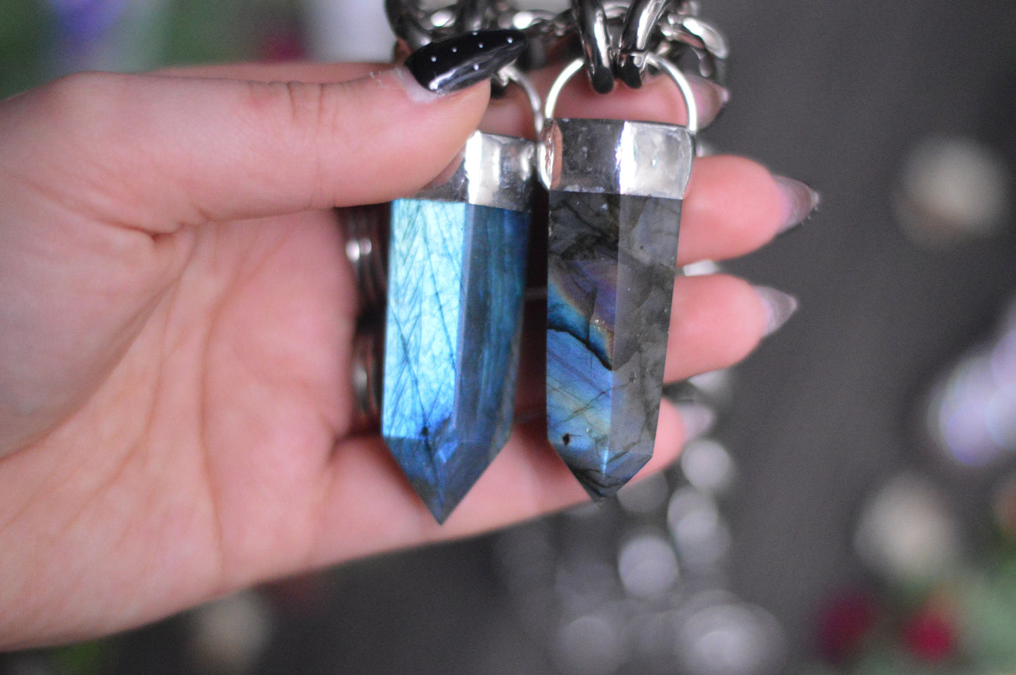 Labradorite Chunky Chain Necklace