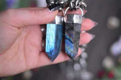 Labradorite Chunky Chain Necklace