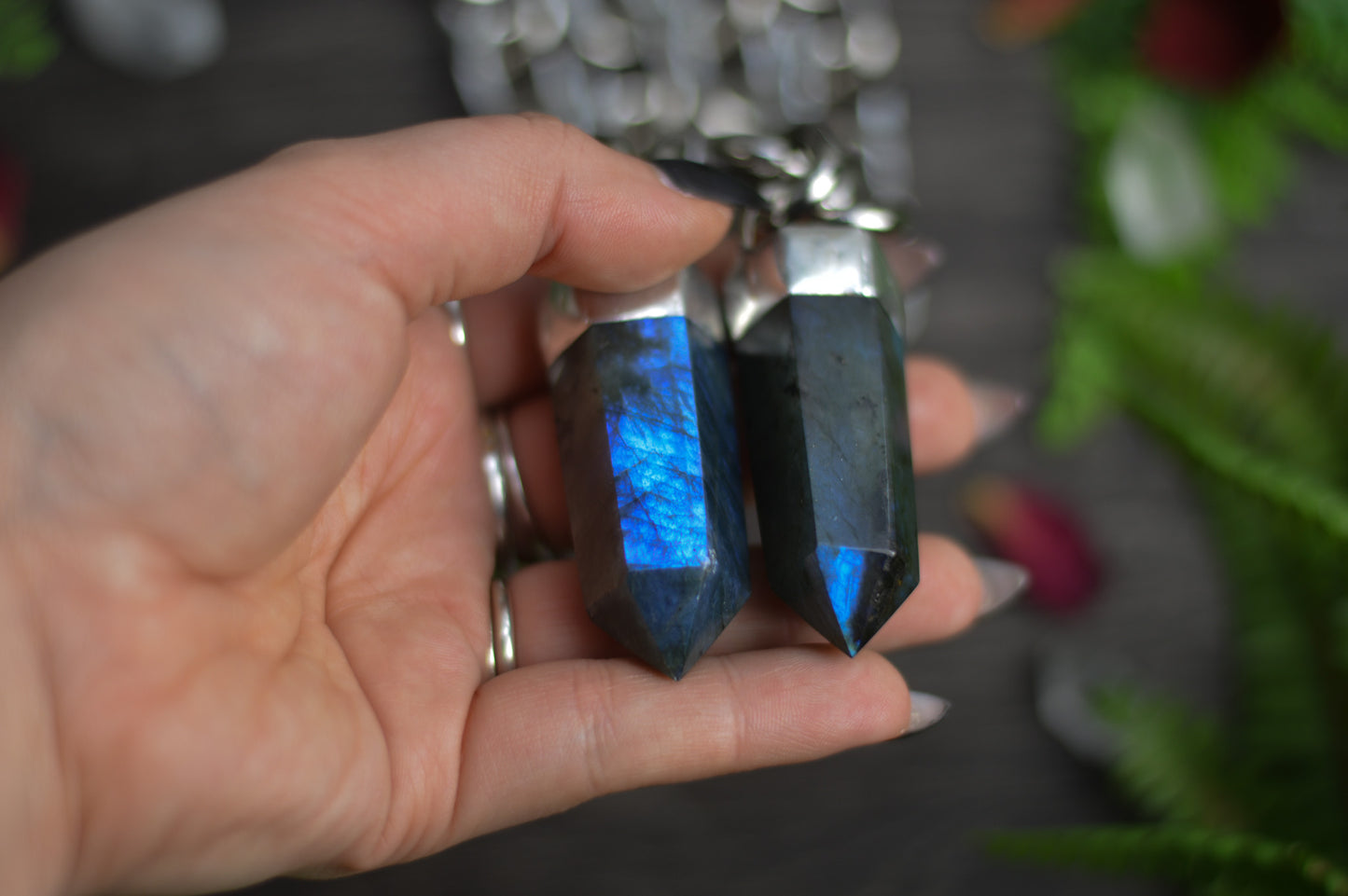 Labradorite Chunky Chain Necklace