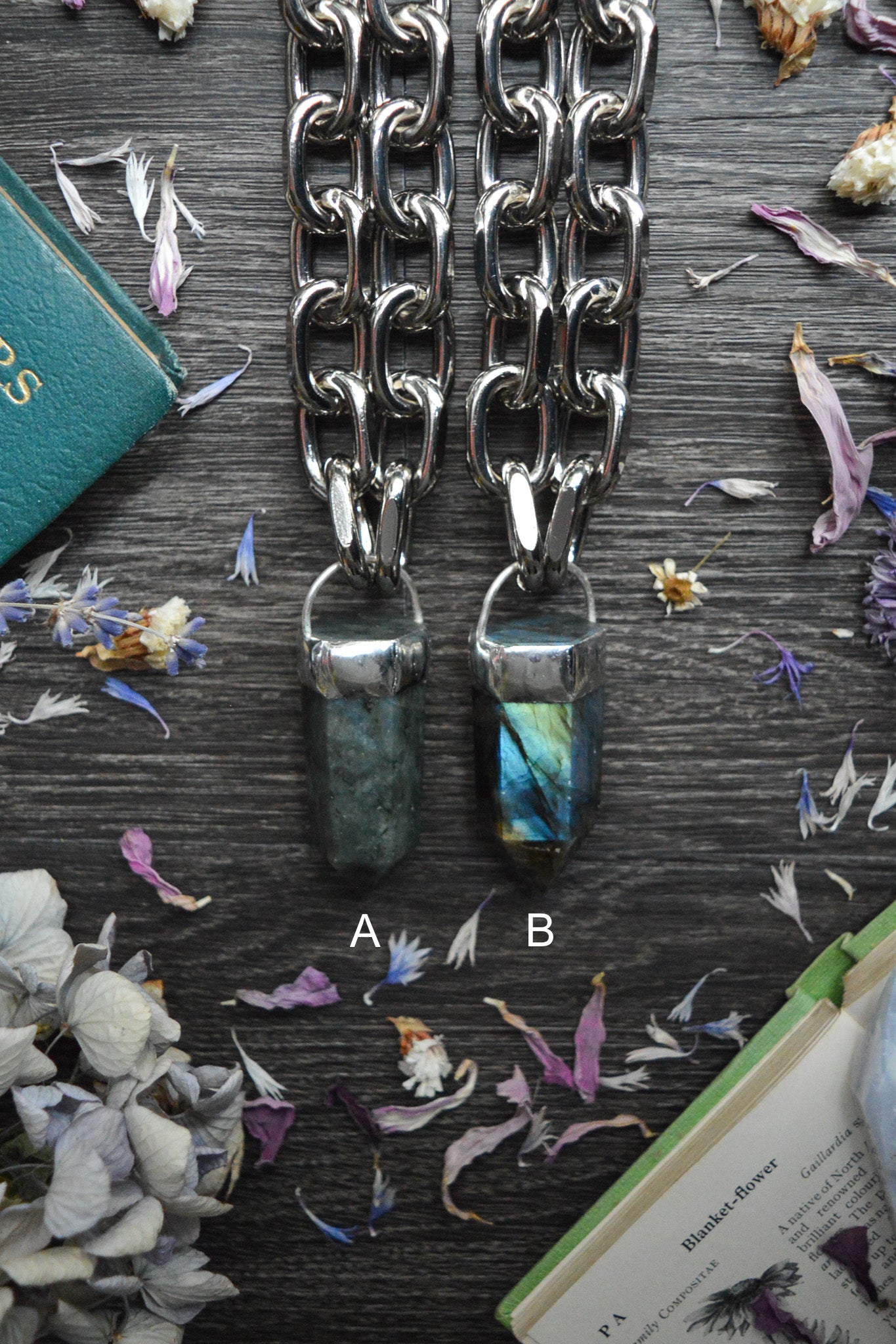 Labradorite Chunky Chain Necklace