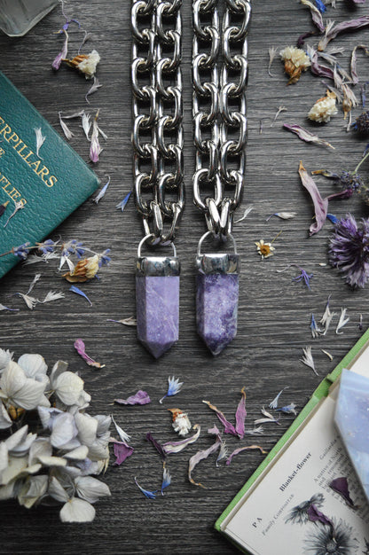 Lepidolite Chunky Chain Necklace