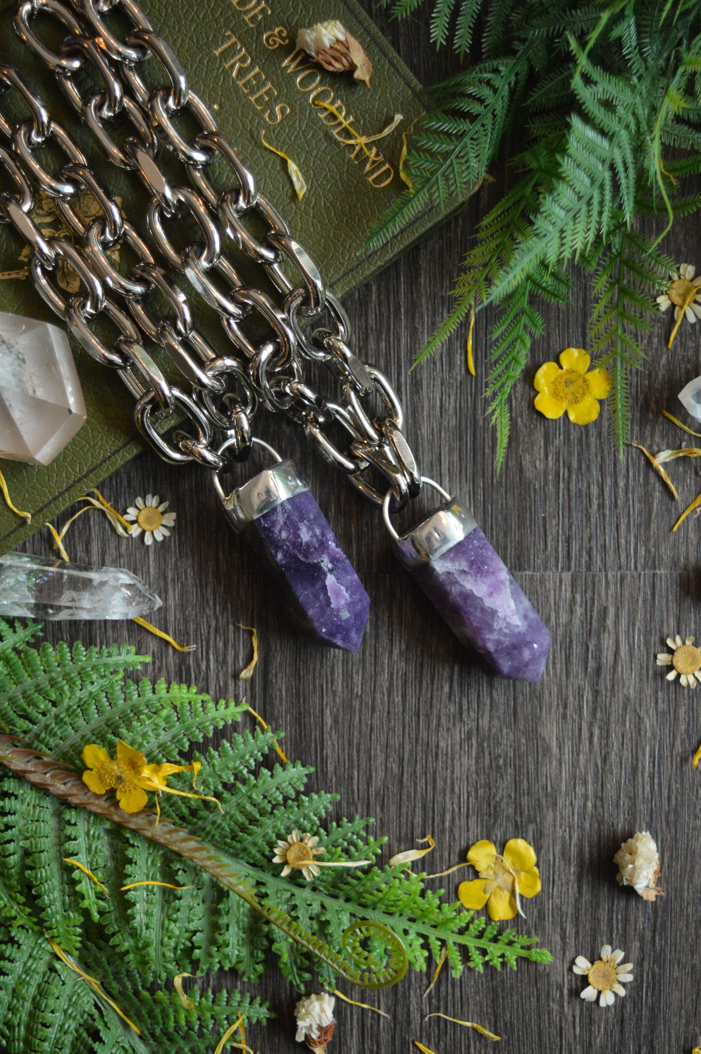 Lepidolite Chunky Chain Necklace