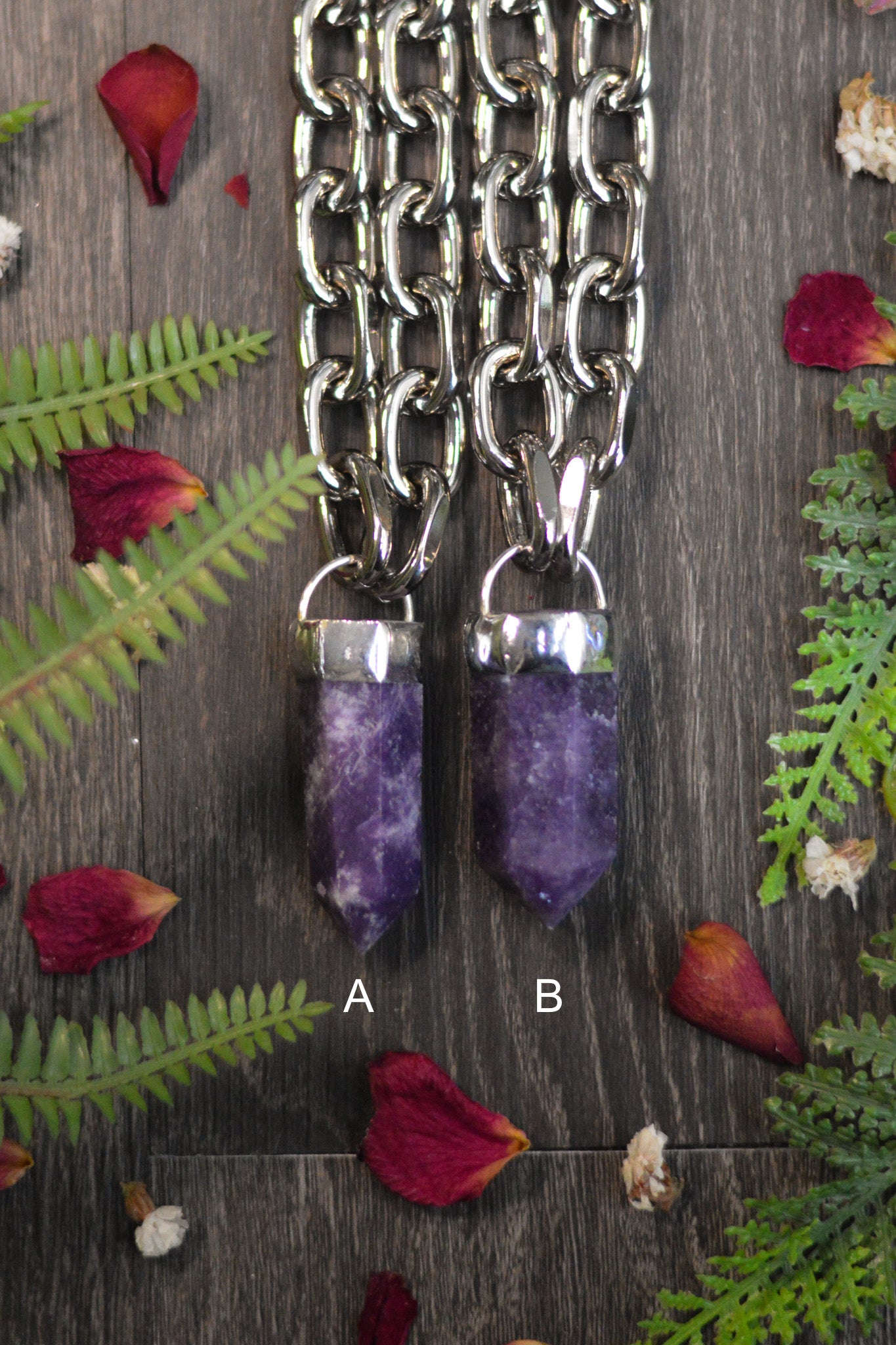 Lepidolite Chunky Chain Necklace