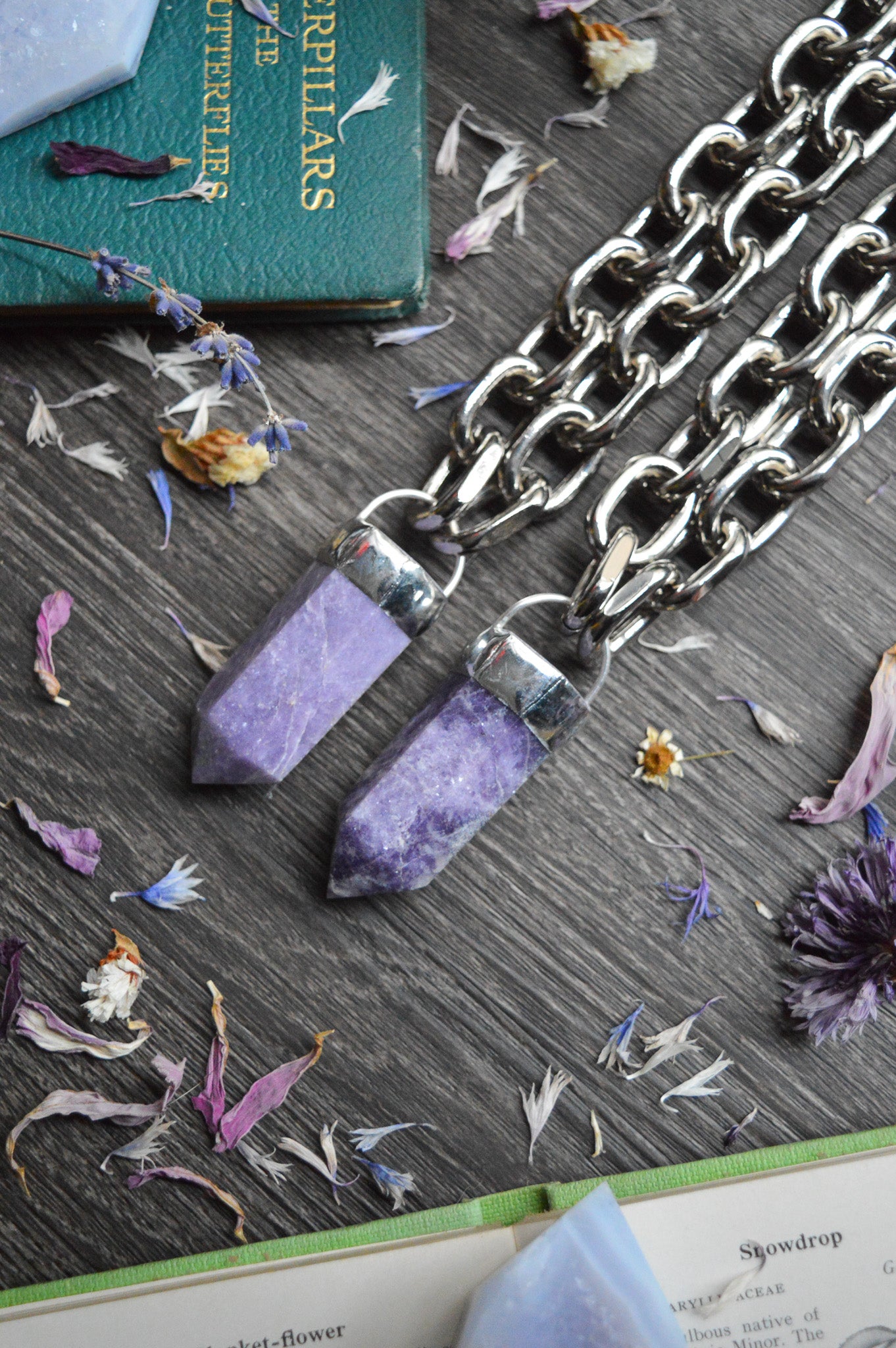 Lepidolite Chunky Chain Necklace