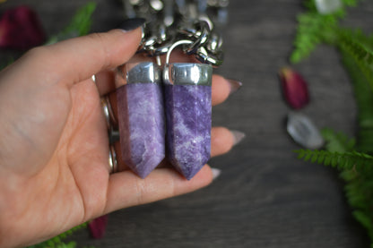 Lepidolite Chunky Chain Necklace