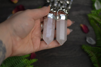 Milky Quartz Chunky Chain Necklace