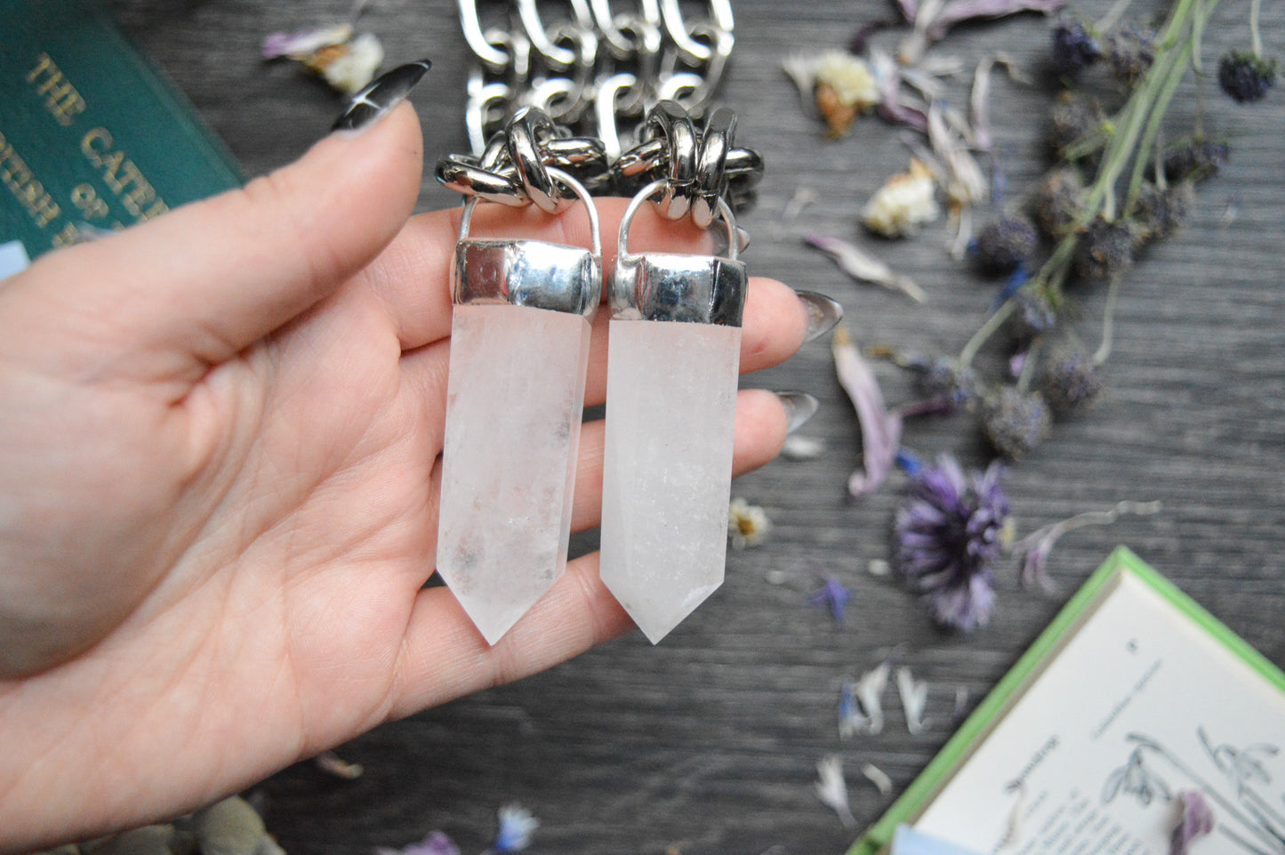 Milky Quartz Chunky Chain Necklace