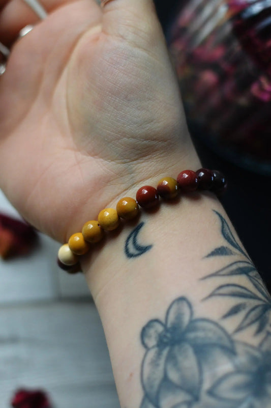 Mookaite Jasper Bead Bracelet