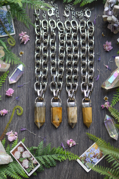 Mookaite Jasper Chunky Chain Necklace