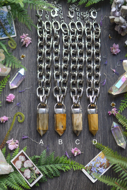 Mookaite Jasper Chunky Chain Necklace