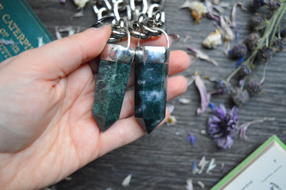 Moss Agate Chunky Chain Necklace