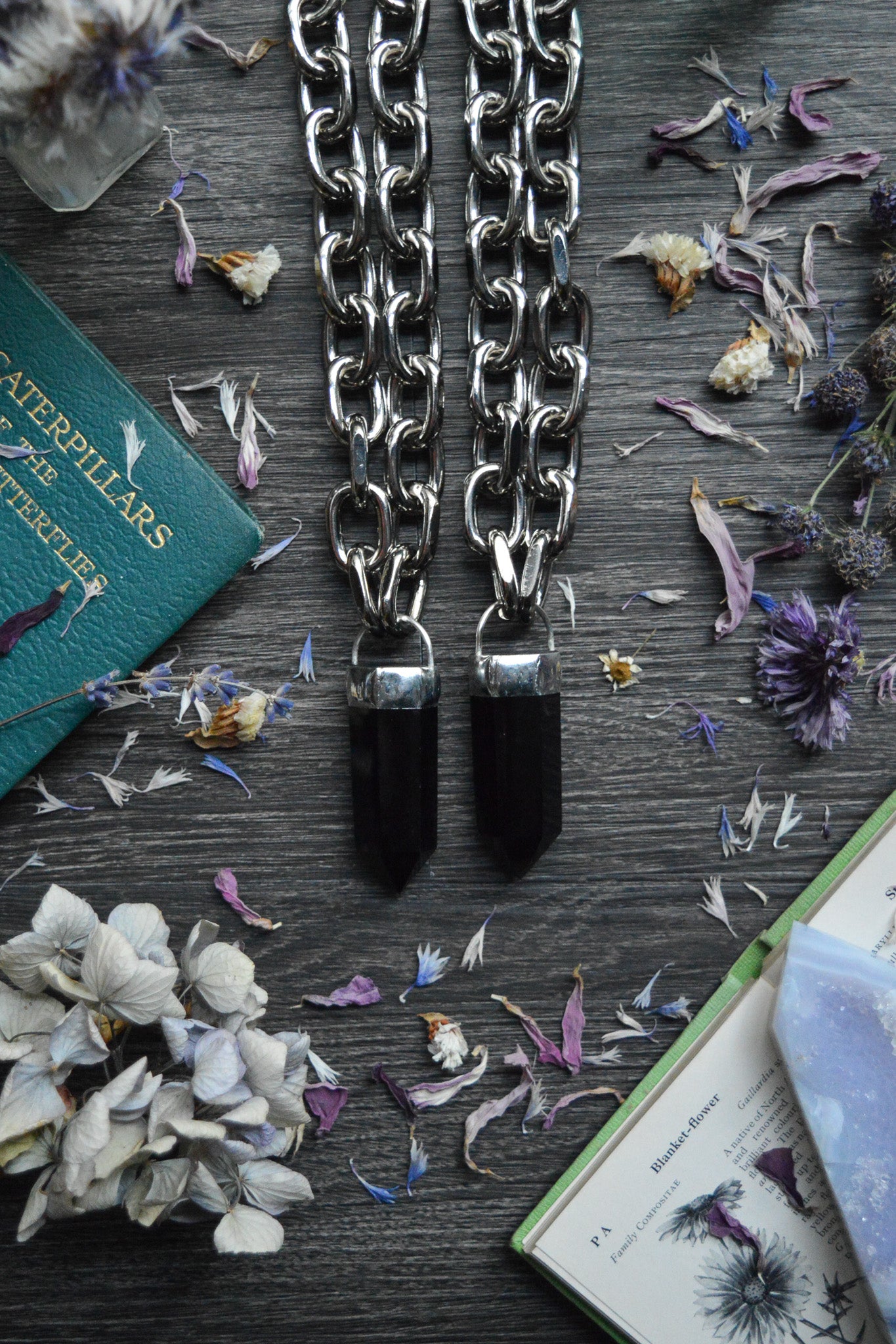 Obsidian Chunky Chain Necklace
