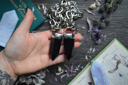 Obsidian Chunky Chain Necklace