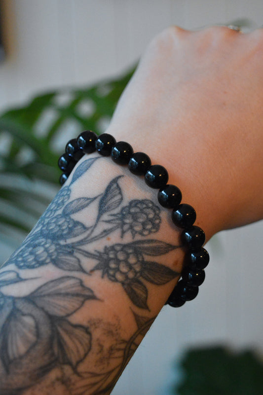 Obsidian Bead Bracelet