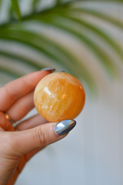 Orange Calcite Sphere