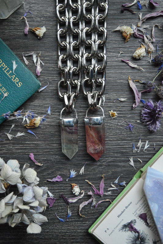 Pastel Fluorite Chunky Chain Necklace