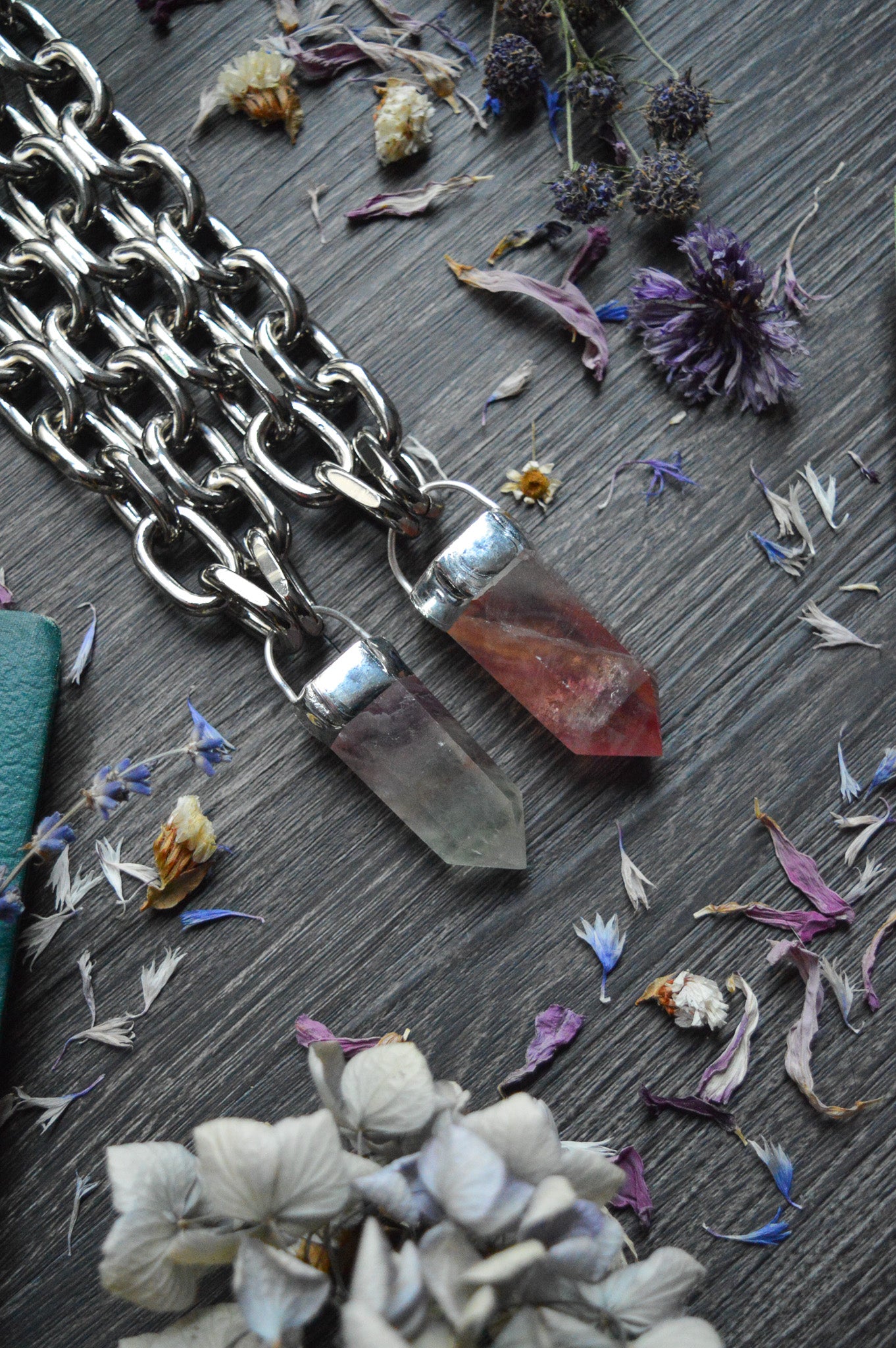 Pastel Fluorite Chunky Chain Necklace