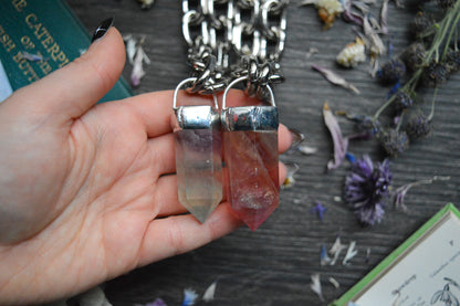 Pastel Fluorite Chunky Chain Necklace