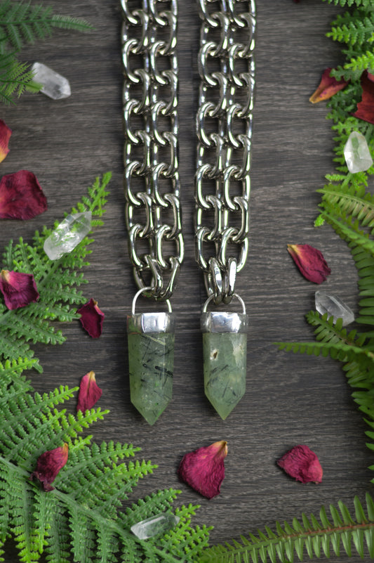Prehnite Chunky Chain Necklace