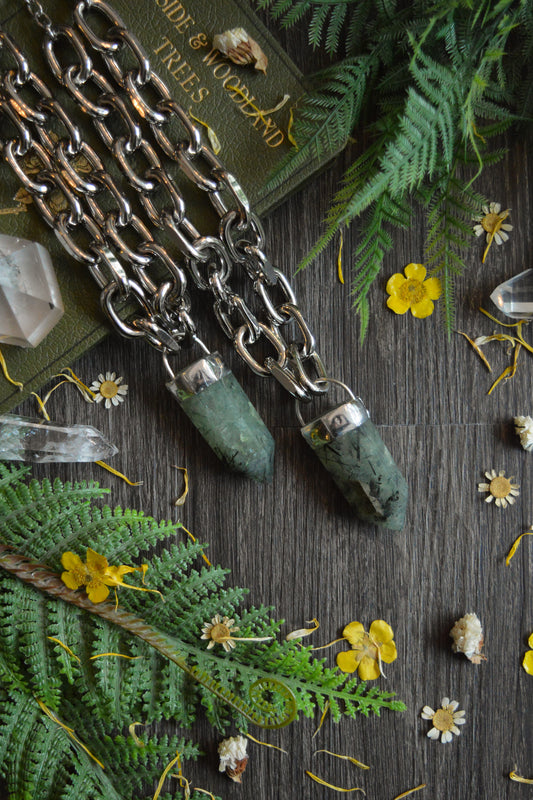 Prehnite Chunky Chain Necklace