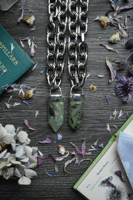 Prehnite Chunky Chain Necklace