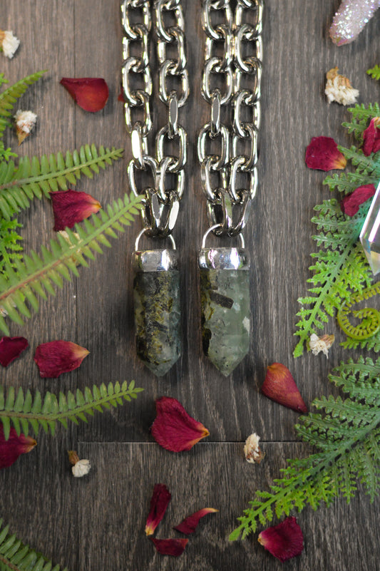 Prehnite Chunky Chain Necklace