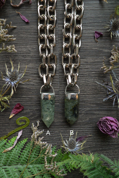 Prehnite Chunky Chain Necklace