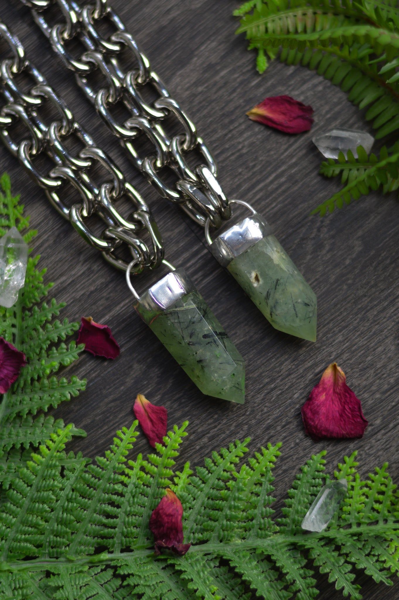 Prehnite Chunky Chain Necklace