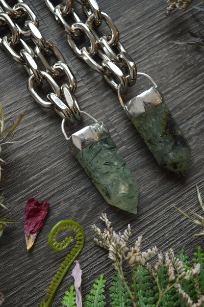 Prehnite Chunky Chain Necklace