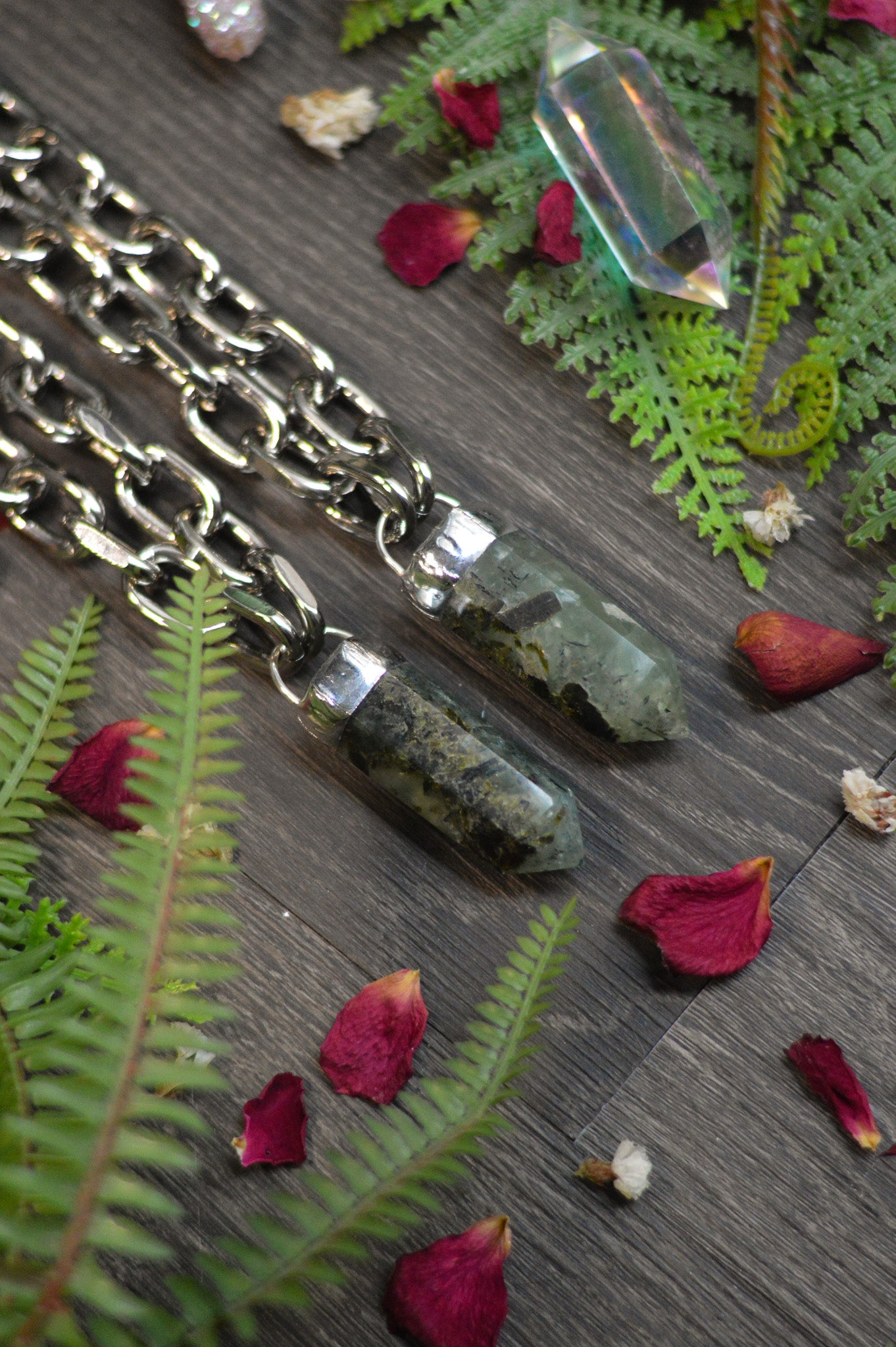 Prehnite Chunky Chain Necklace