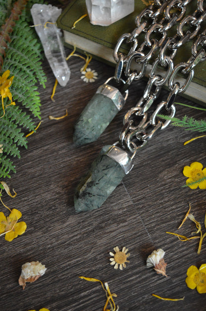 Prehnite Chunky Chain Necklace