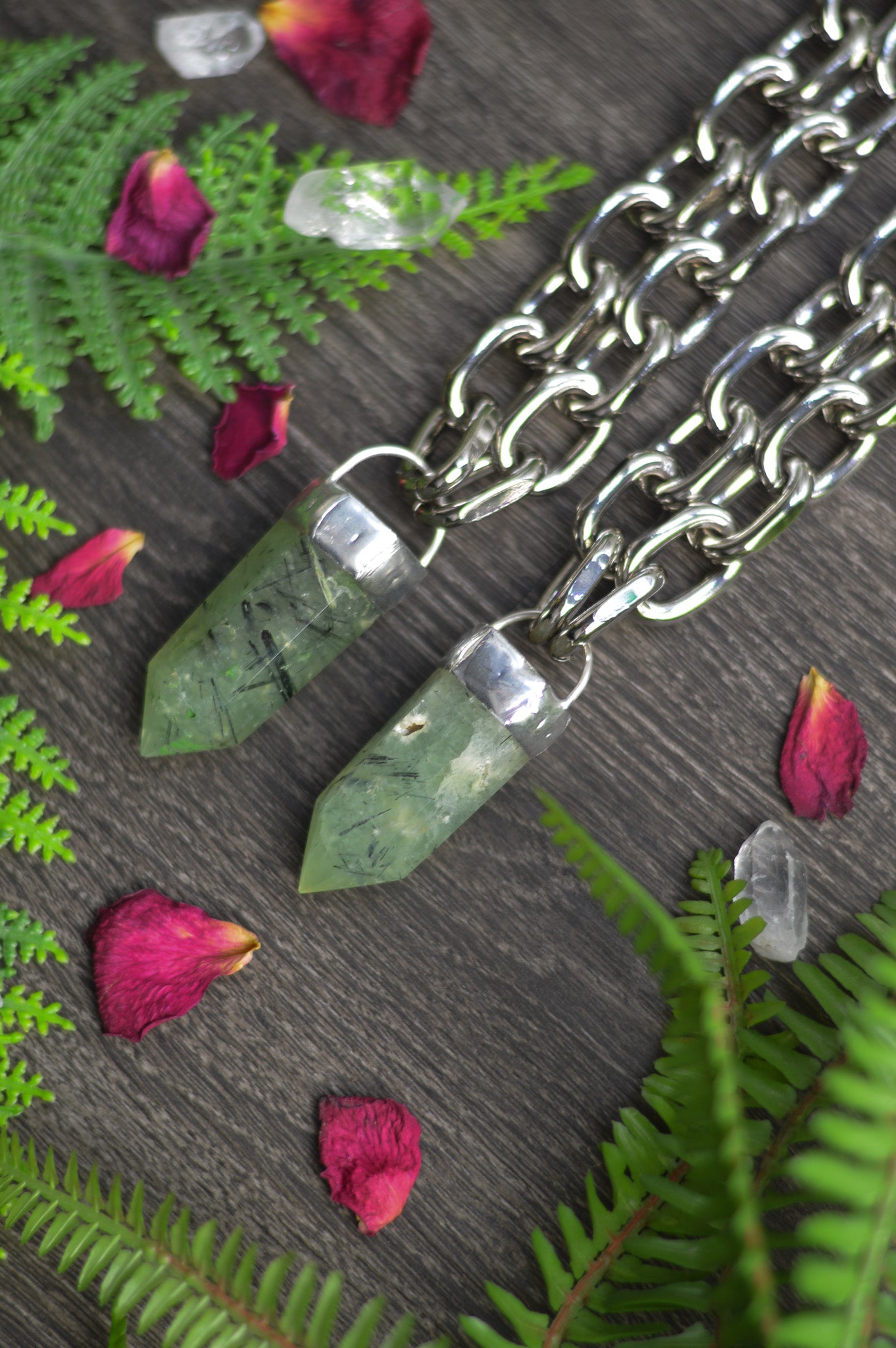 Prehnite Chunky Chain Necklace