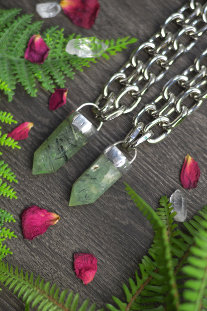 Prehnite Chunky Chain Necklace