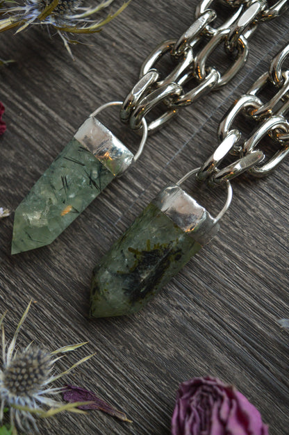 Prehnite Chunky Chain Necklace