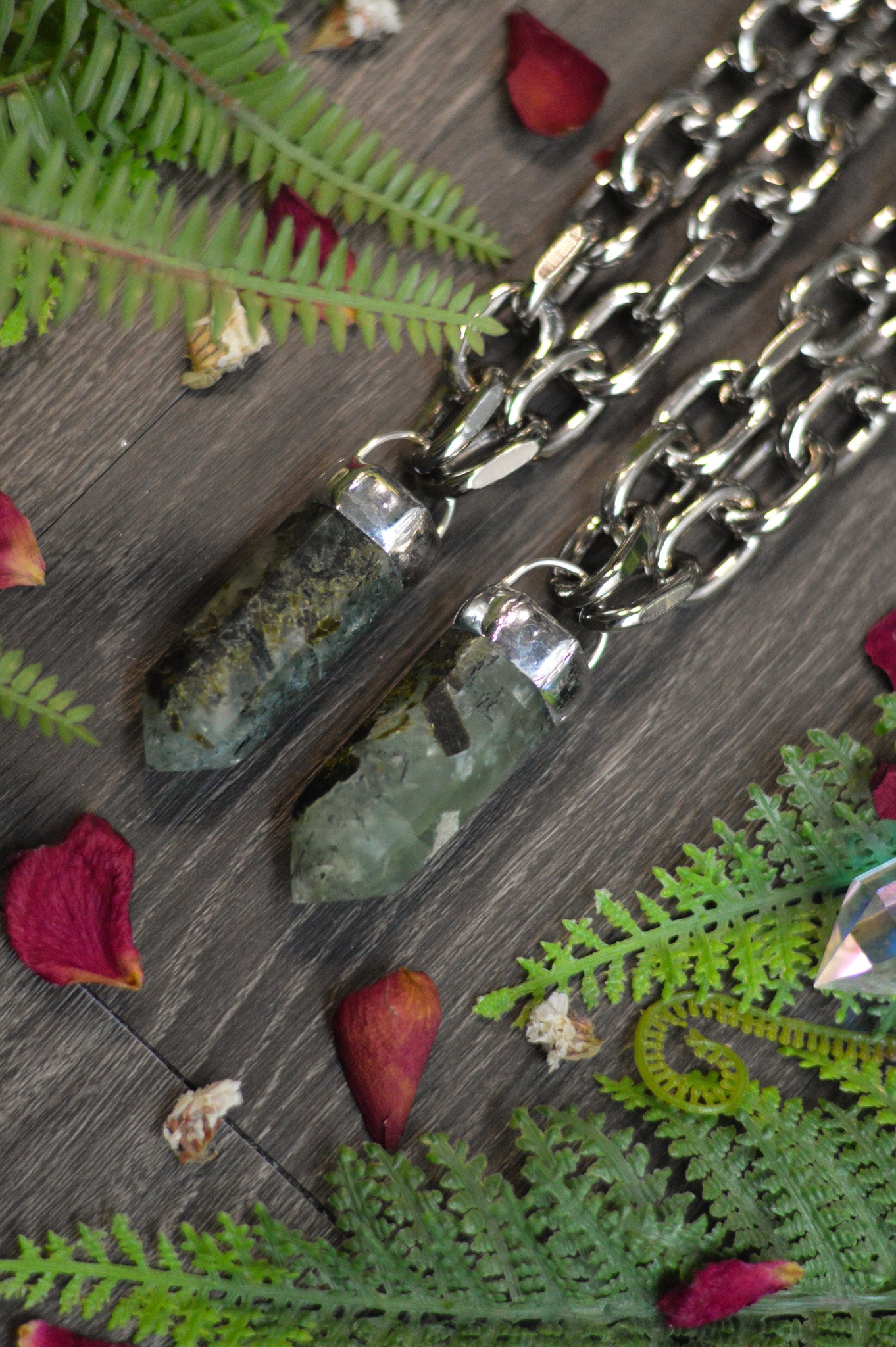Prehnite Chunky Chain Necklace