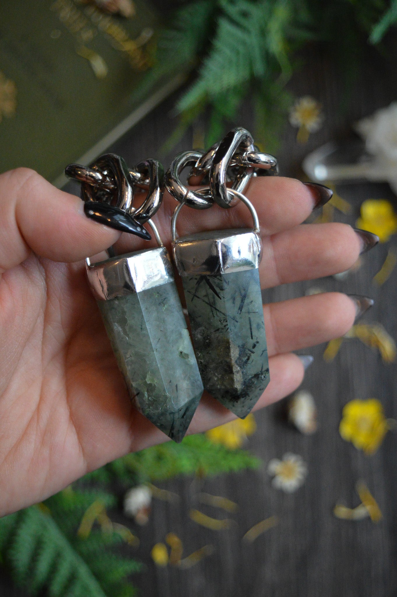 Prehnite Chunky Chain Necklace
