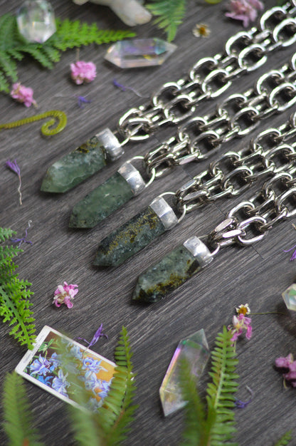 Prehnite Chunky Chain Necklace