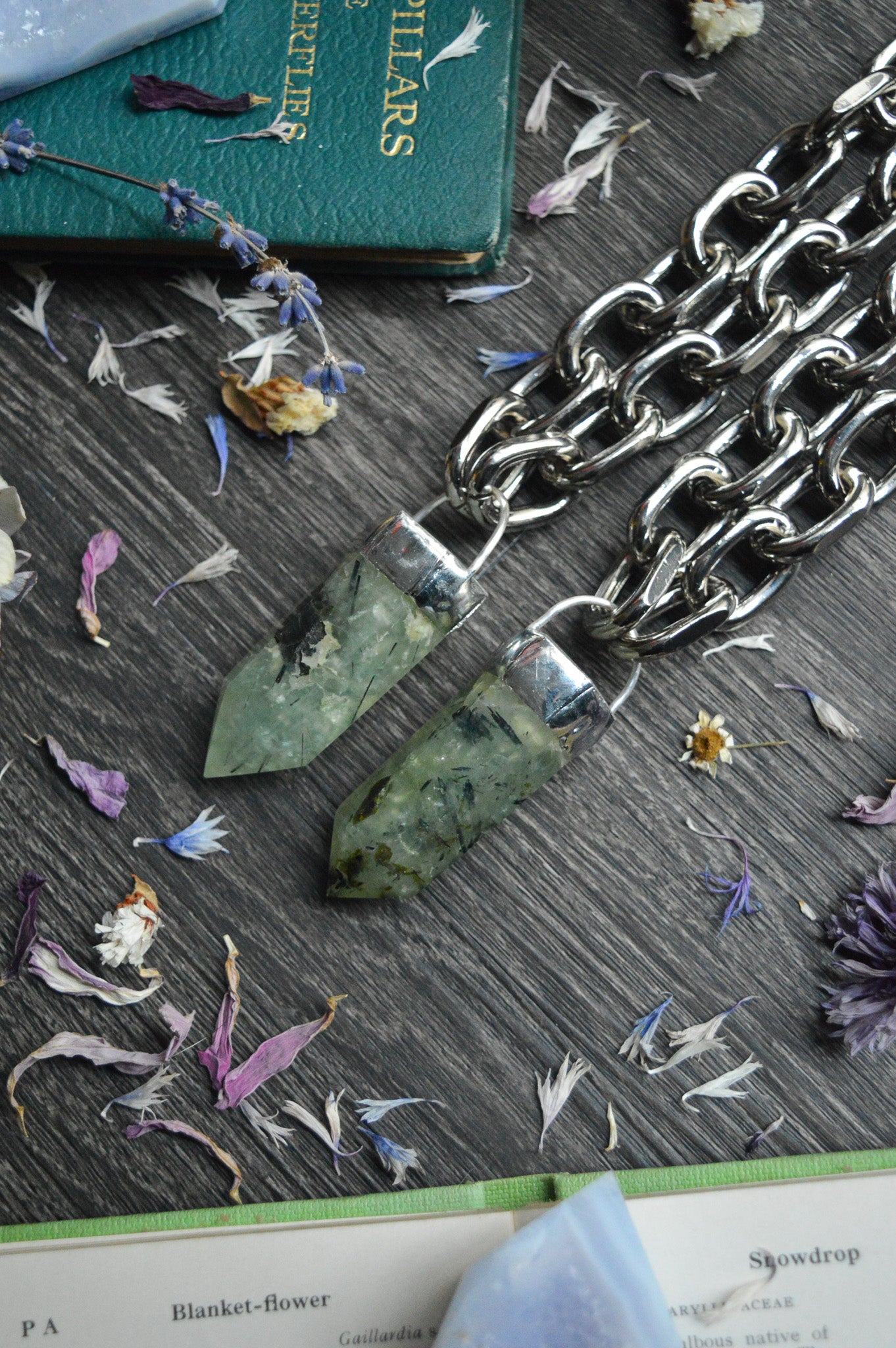 Prehnite Chunky Chain Necklace