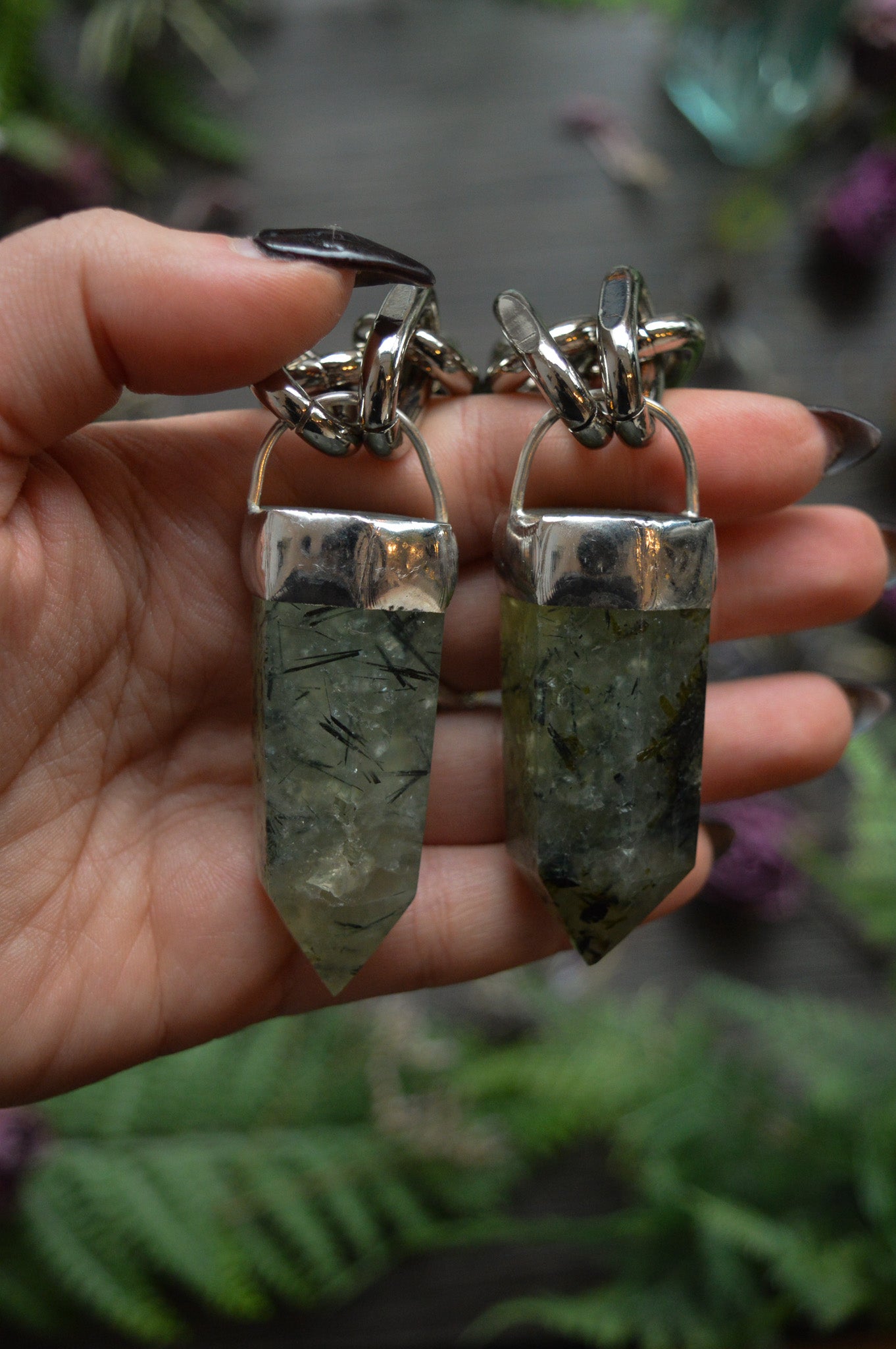 Prehnite Chunky Chain Necklace