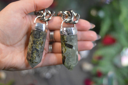 Prehnite Chunky Chain Necklace